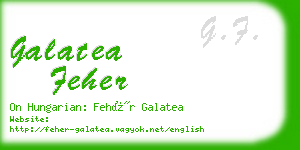 galatea feher business card